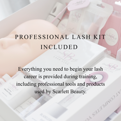1:1 lash extension training course at scarlett beauty academy professionals lash kit