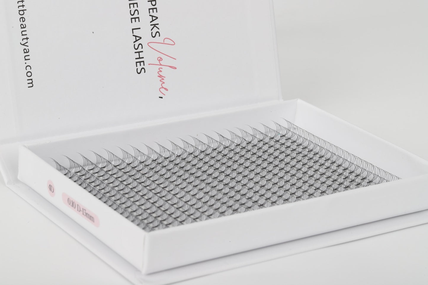 Scarlett Beauty 4D premade lash extension XL Trays ultra soft cashmere, Korean PBT fibre lashes for professional lash artists.
