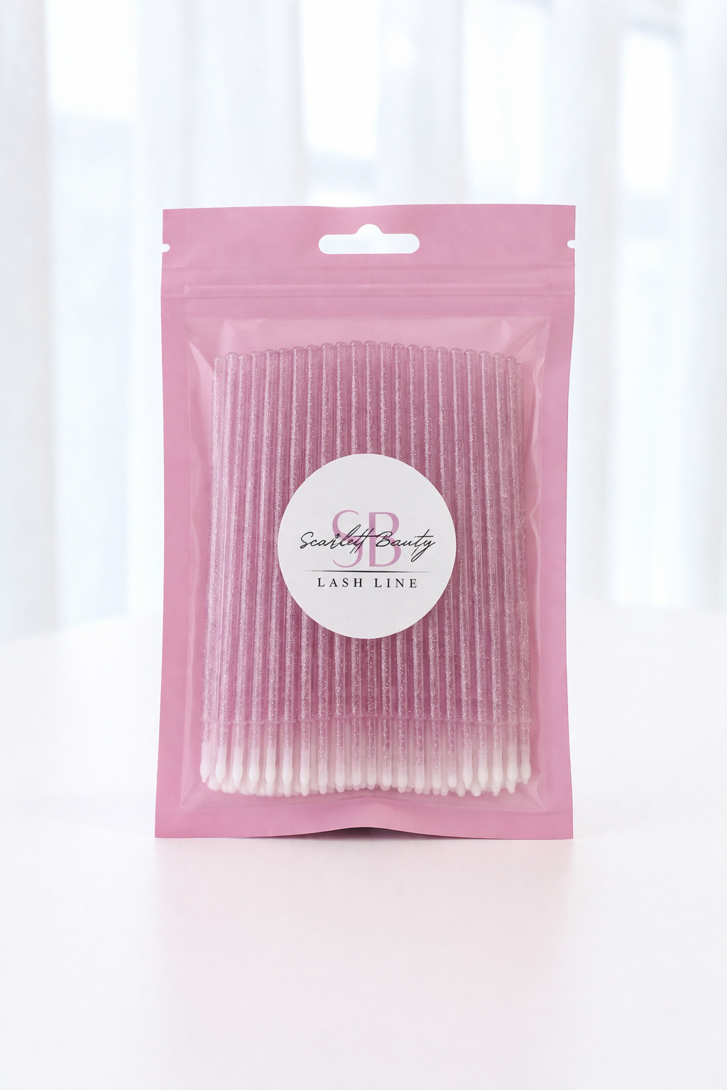Micro Swabs are precision applicators designed for controlled product application during lash extension treatments.
