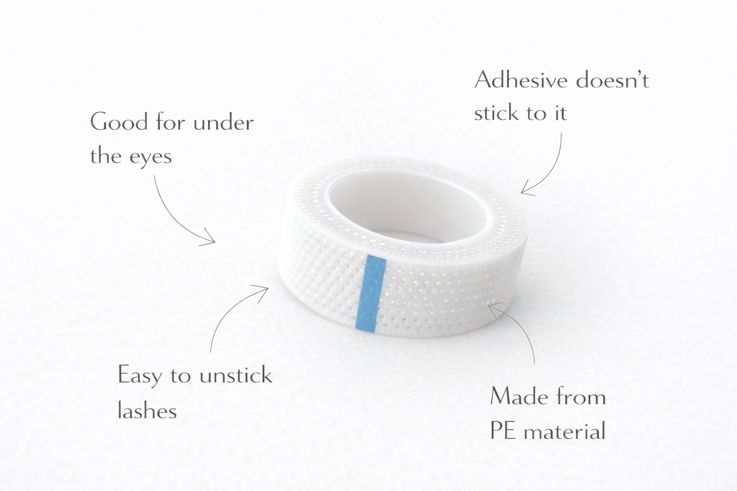 Micropore PE Tape is an essential tool for lash artists, designed to gently secure and isolate lashes during lash extension applications.