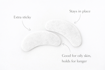 Extra Sticky Eye Pads are designed to stay securely in place during lash extension treatments, making them perfect for clients with watery eyes, oily skin, or clients who tend to move during appointments.
