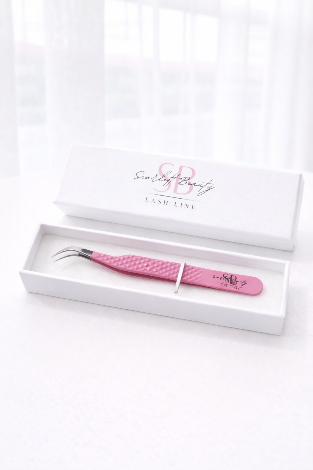 Diamond Grip Isolation Tweezer- Pink