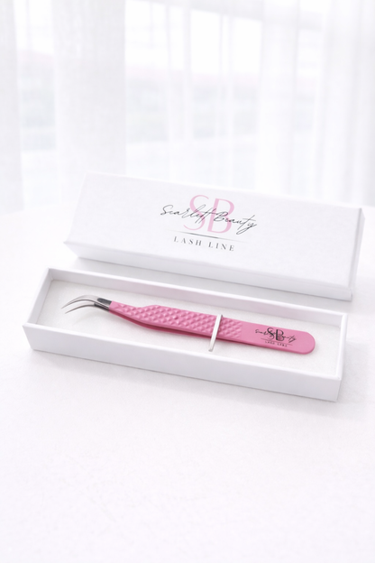 Diamond Grip Isolation Tweezer- Pink