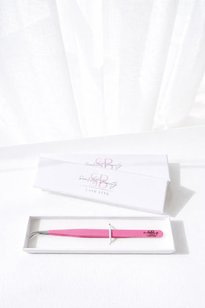 45° Isolation Tweezer- Pink