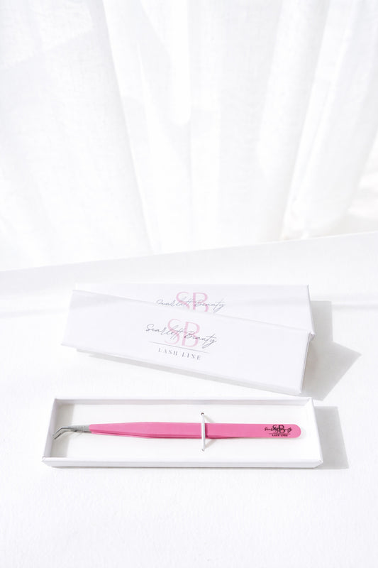 45° Isolation Tweezer- Pink