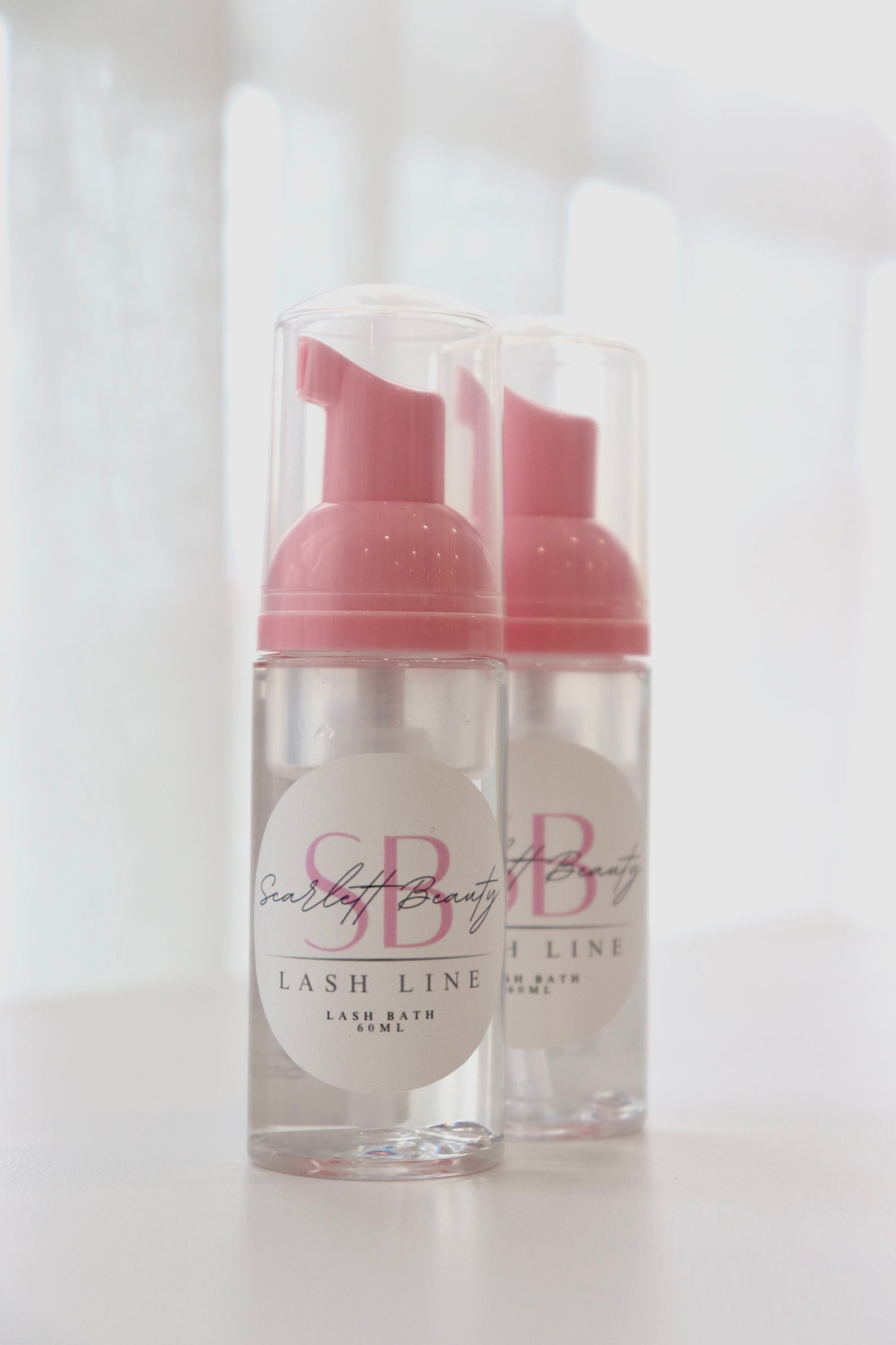 Scarlett Beauty Foam Lash Cleanser- gentle eyelash extension cleanser for removing makeup, oil and buildup.