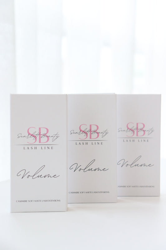 Scarlett Beauty Volume Cashmere Lash Extensions Trays- matte black cashmere lashes for handmade volume and custom sets for professional lash artists