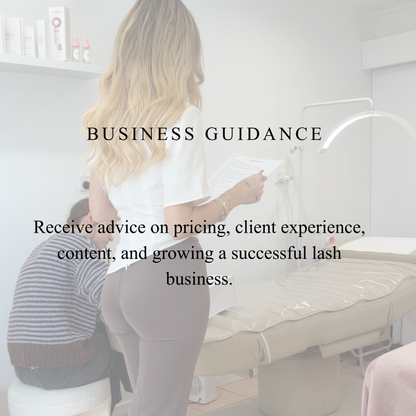 lash mentorship 1:1 guidance at scarlett beauty with instructor teaching